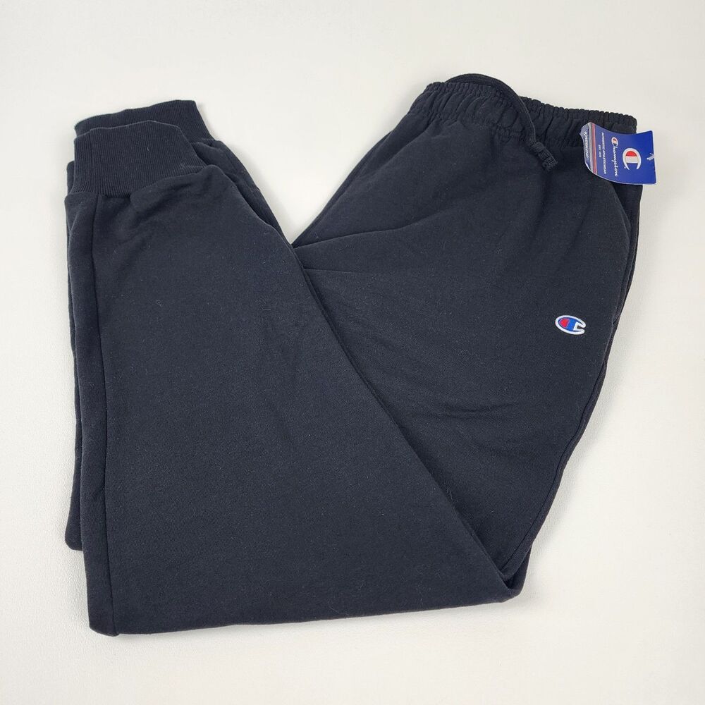 Champion Men’s Black Fleece Jogger Sweatpants 2XL NWT